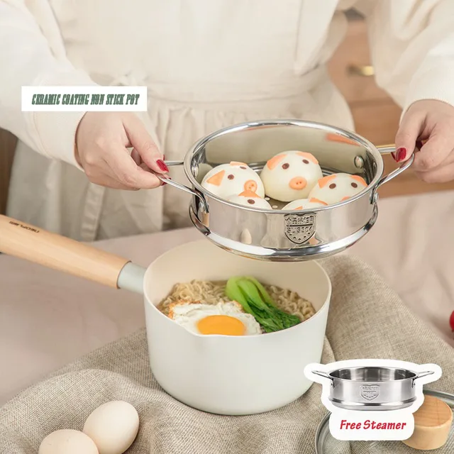 Neoflame Ceramic Pot Baby Complementary Food Pot Multi-function Frying and Boiling Baby Baby Milk Pot Kitchen Cooker