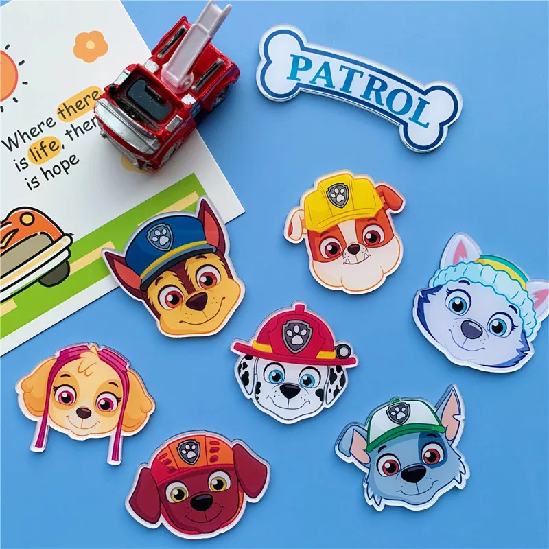 Paw Patrol Dog Kids Spilla Dog Patrol Pin Cartoon Reward Medal Kids Toy Clothes Decorazione Gioielli Distintivo Acrilico Regalo Di Compleanno