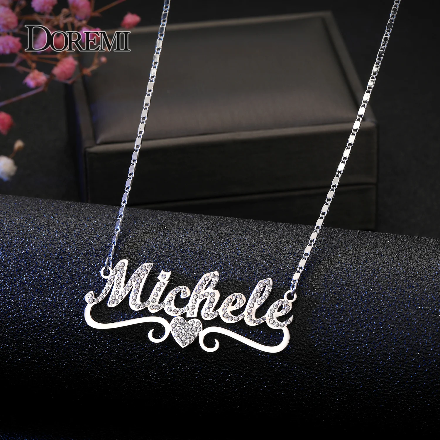 Michelle Name Necklace Michelle Gold Necklace Necklaces 14K Solid