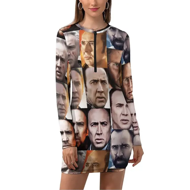 Nicholas Cage Faces Bodycon Dress: A Unique and Eye-Catching Addition to Your Wardrobe