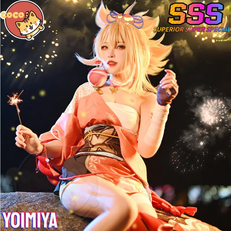 

CoCos-SSS Game Genshin Impact Yoimiya Cosplay Costume Game Genshin Impact Cosplay Naganohara Fireworks Yoimiya Costume and Wig