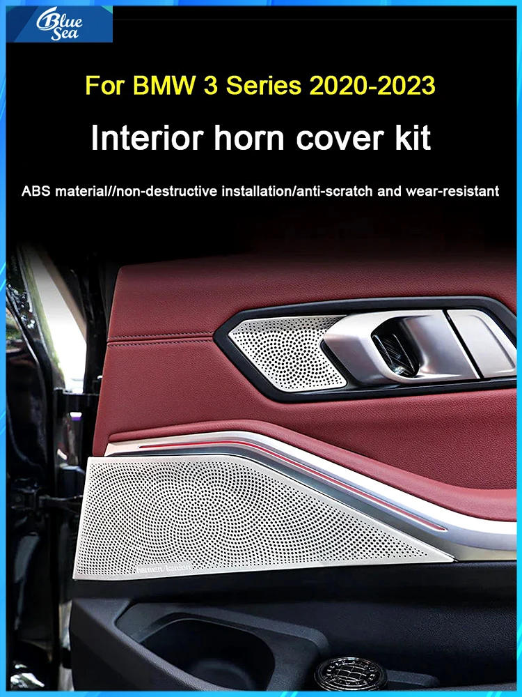 For BMW 3 Series G20 G21 G81 2020 2021 2022 2023,Front Rear Door A-pillar Horn Covers, Inner Handle Speaker Instrument Audio Lid