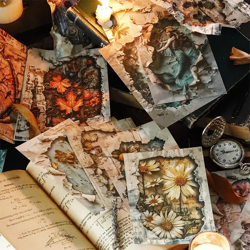 Vintage Fantasy theme Stereo Art Hand Tent Decoration Paper Planner Diy Hand Account Scrapbooking Background paper 30 pcs