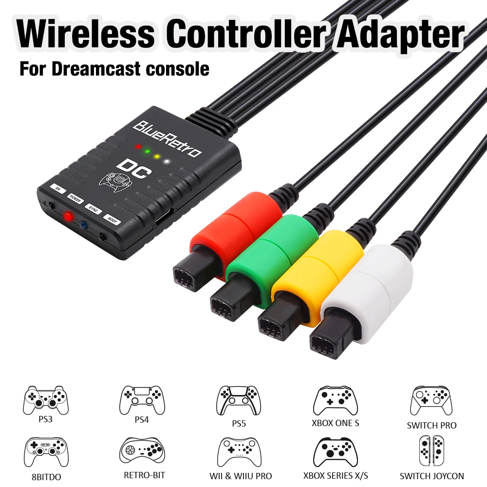 Adattatore Per Controller Wireless Muslimex Per Console Dc Sega Dreamcast A Controller Xbox Switch Ps5