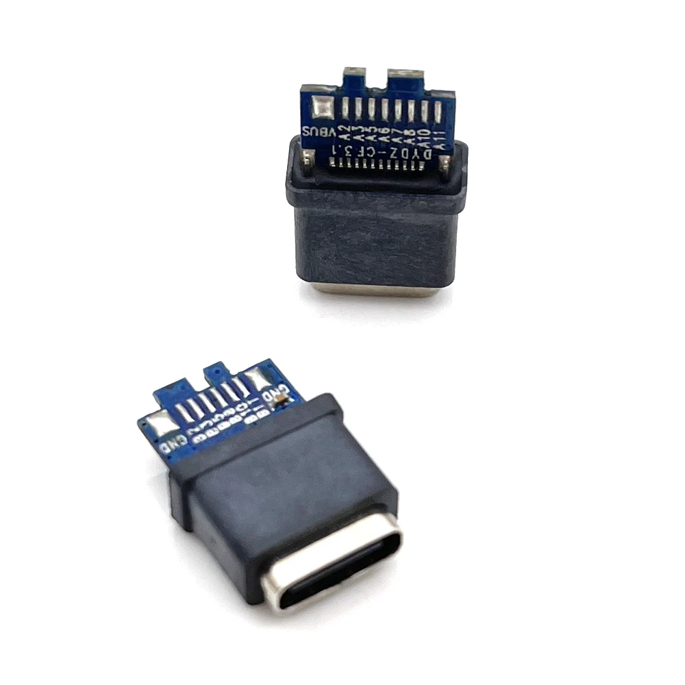 Conector de enchufe macho USB 3,1 TYPE-C, Kit de soldadura PCB para Cable  de carga PD100W 5A, transmisión de datos