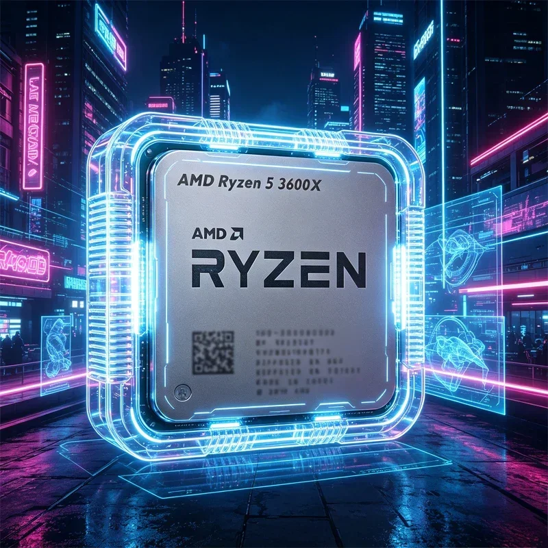 AMD Ryzen 5 3600X 프로세서 ? 6코어 12스레드 3.8GHz 기본 속도, 4.4GHz 최대 부스트 속도, AM4 소켓 32MB L3 캐시 7nm 95W TDP 데스크탑 CPU