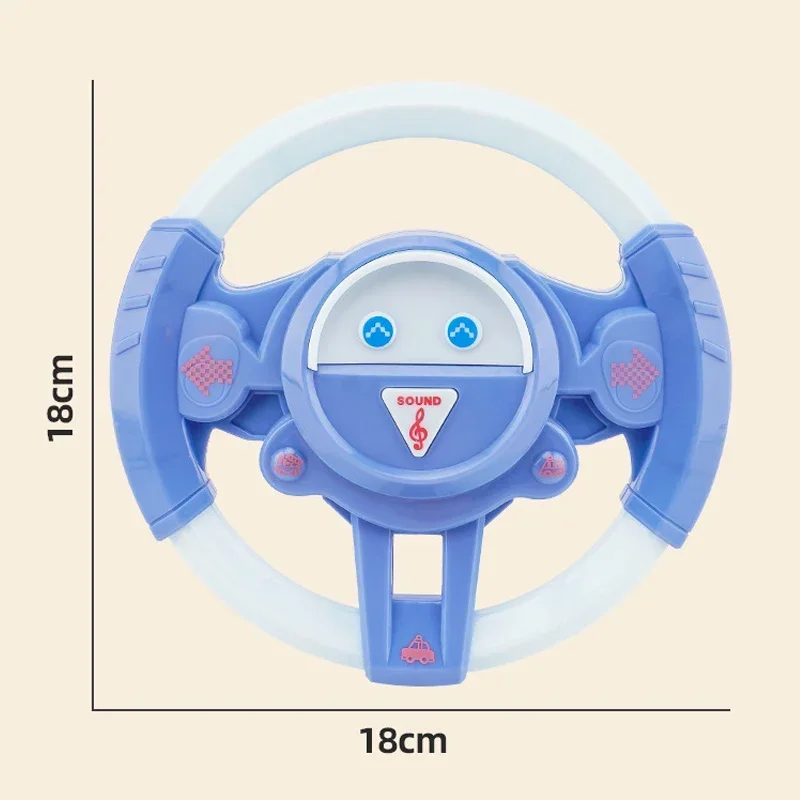 Infant Shining Eletric Simulation Steering Wheel Toy with Light Sound Kids Early Educational Stroller Steering Wheel Vocal Toys