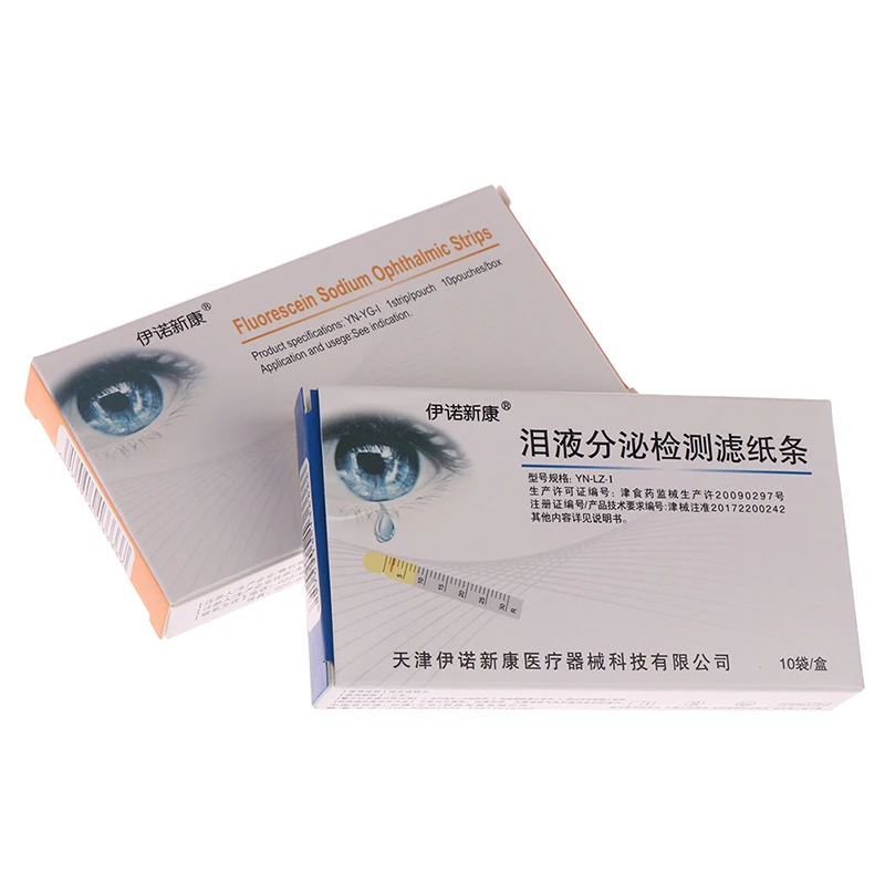 

Tear secretion detection filter paper strip fluorescein sodium eye test strip ophthalmic consumables