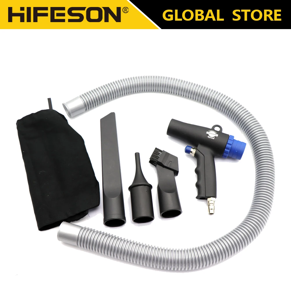 Pneumatic blow gun electric handheld vacuum cleaner Air Duster Compressor Pneumatic Blowing And Vacuuming Dual Purpose Gun Exhaust Gun Blower Car Vacuum Cleaner
