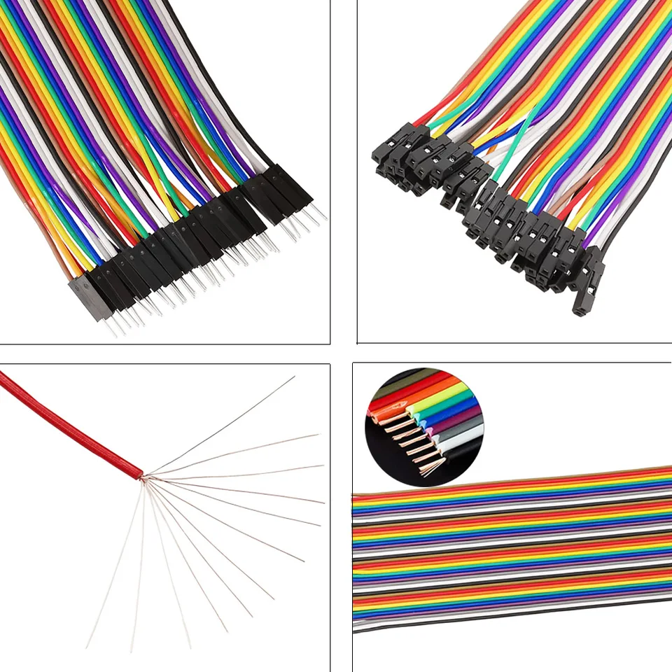 120pcs Câbles dupont mâle à mâle pour Arduino,Raspberry Pi (3*40 Pines f mâle à mâle pour câbles Arduino, câbles Raspberry Pi, jumper cable breadboard, jumper Arduino, Jumper Wires