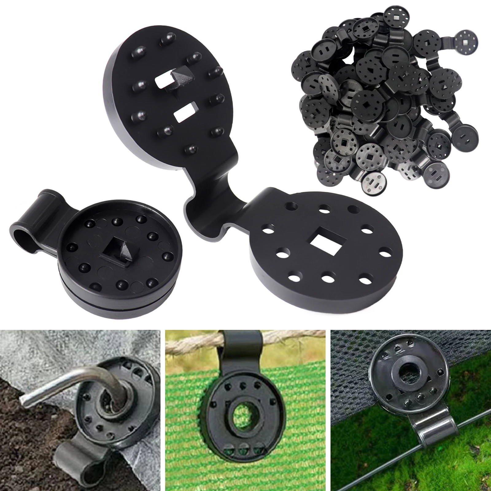 Sun Shade Net Clip 5-100pcs Garden Tools Greenhouse Shade Cloth Fix Clamp Plastic Grommet Fence Netting Installation Hooks tent clips plastic clips tent hooks