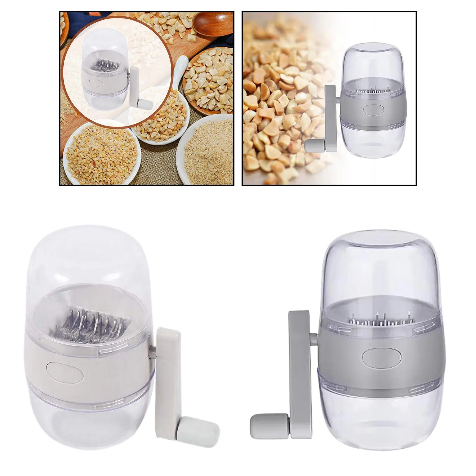 Manual Nut Chopper, Effortless Multi Purpose Easy to Clean Hand