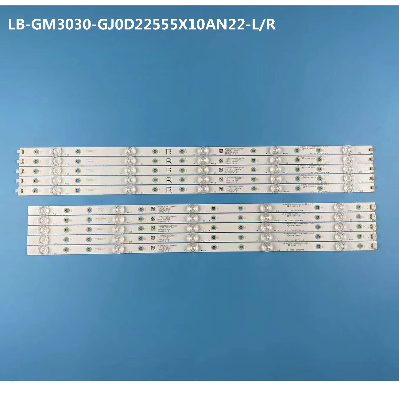 Tira Conduzida Luz de Fundo para a Philips 55 tv Lb-gm3030-gj0d22555x10an22-r1-h 55pus730 12 55pus6704 55pus7394 55pus7504