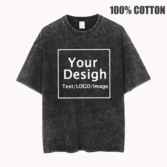 Men's Custom Oversized Hip Hop Graphic T-Shirt - 100% Cotton Streetwear Summer Tee - Personalized Design