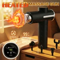 Portable Massage Gun With Heated Head Professional 3 Mode 99 Speed Electric Fascia Gun Handheld Mini Deep Tissue Muscle Massager