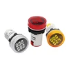 Mini LED Round Digital Counter Meter 22mm 6 Digital 0-999999 AC 220V-380V Electronic Signal Totalizer Panel Counter Meter 3