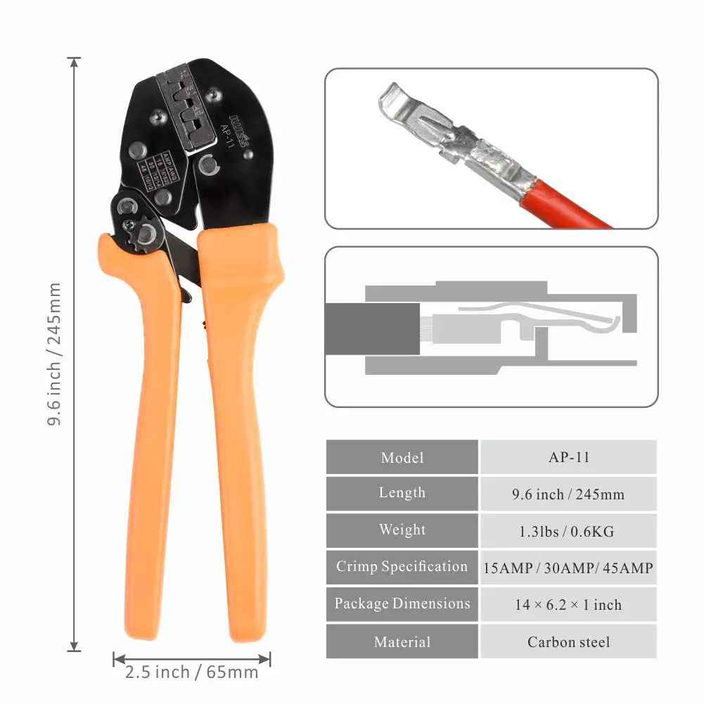 RED Insulated Ring Terminal for #10 screws & studs & 22-18awg