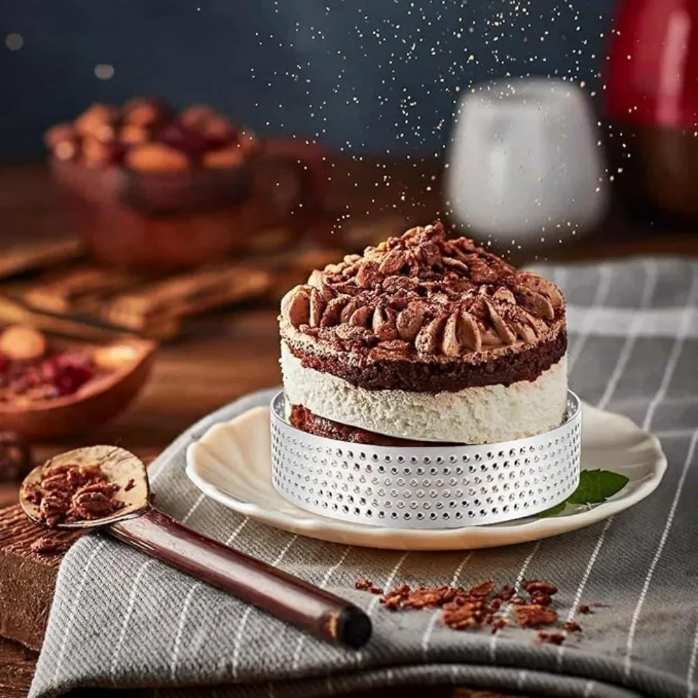 Weixin Anelli Rotondi Per Crostate E Mousse In Acciaio Inox 304, Stampo Da Cottura Per Dessert Francesi, Diametri 6-10cm (2/5/10 Pezzi)