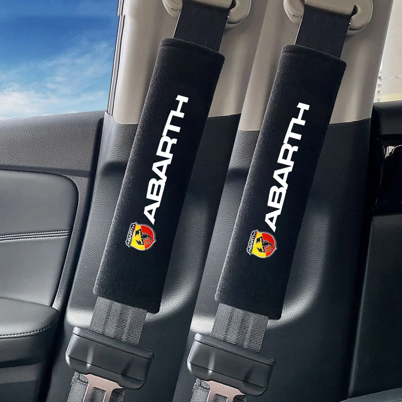 2 Pezzi Copri Cintura di Sicurezza per Auto per Abarth 595 695 595C 695C 2012-2020 2021 2022 2023 2024 2025 2006