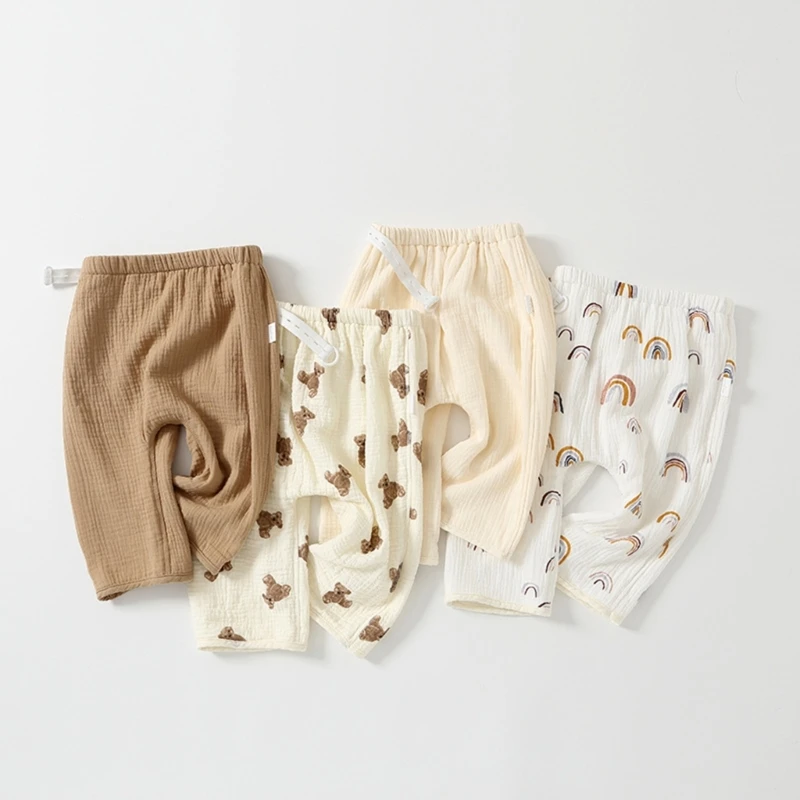 

Summer New Baby Pants Korean Kids Spring Organic Cotton Loose Rabbit Bear Floral Print Pants Boys And Girls Lantern Trousers