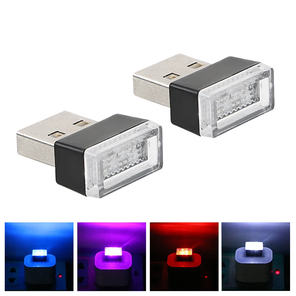 

Универсальная автомобильная USB-лампа для создания атмосферы, лампа для Ford Focus Fiesta Kuga Citroen C5 Skoda Octavia Rapid, превосходные аксессуары