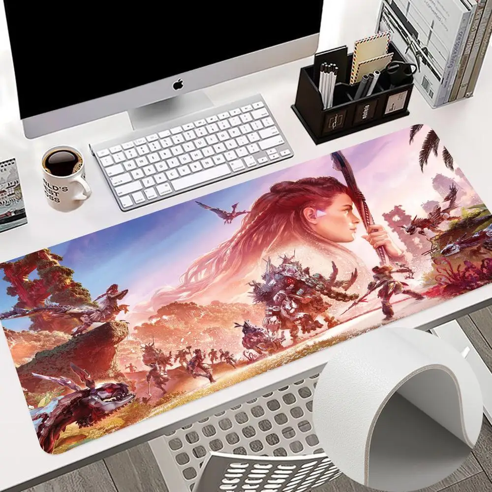 H-Horizon Z-Zero D-Dawn Mouse Pad 900X400Mm Tastiera Pc Desk Pad Stampa Hd Computer Double Sided Leather Antiscivolo 80X40Cm Pu