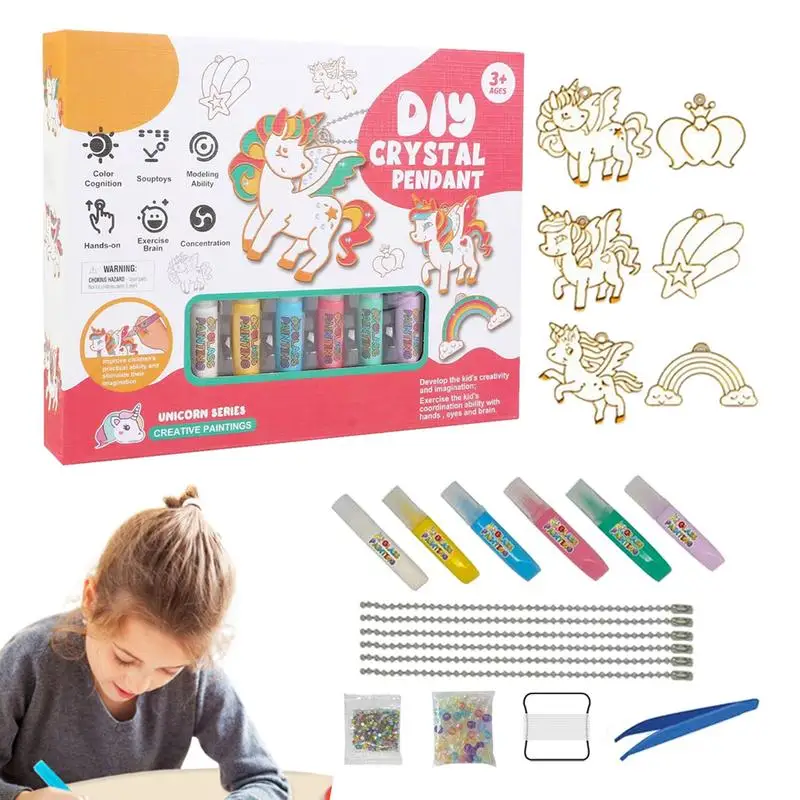 

Набор хрустальных декоративно-прикладного искусства, брелок с мультяшным рисунком «сделай сам» с хрустальной краской для выращивания терпения, хрустальные поделки для рождественской елки