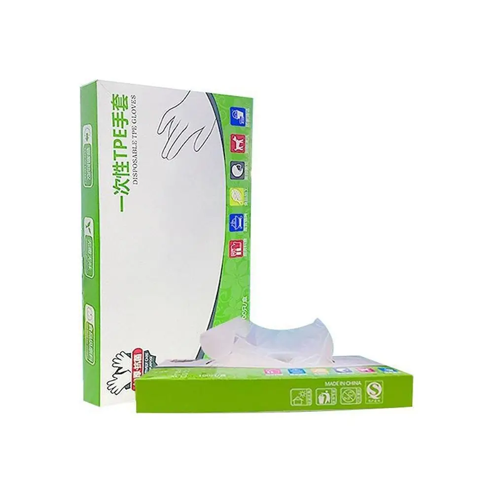 Disposable Gloves 100Pcs Acid TPE Work Safety Disposable Gloves New Transparent Food Grade Cleaning Gloves TPE Non-Slip Latex Free disposable gloves,disposable nitrile gloves,vinyl disposable gloves,disposable plastic gloves,kitchen cleaning gloves