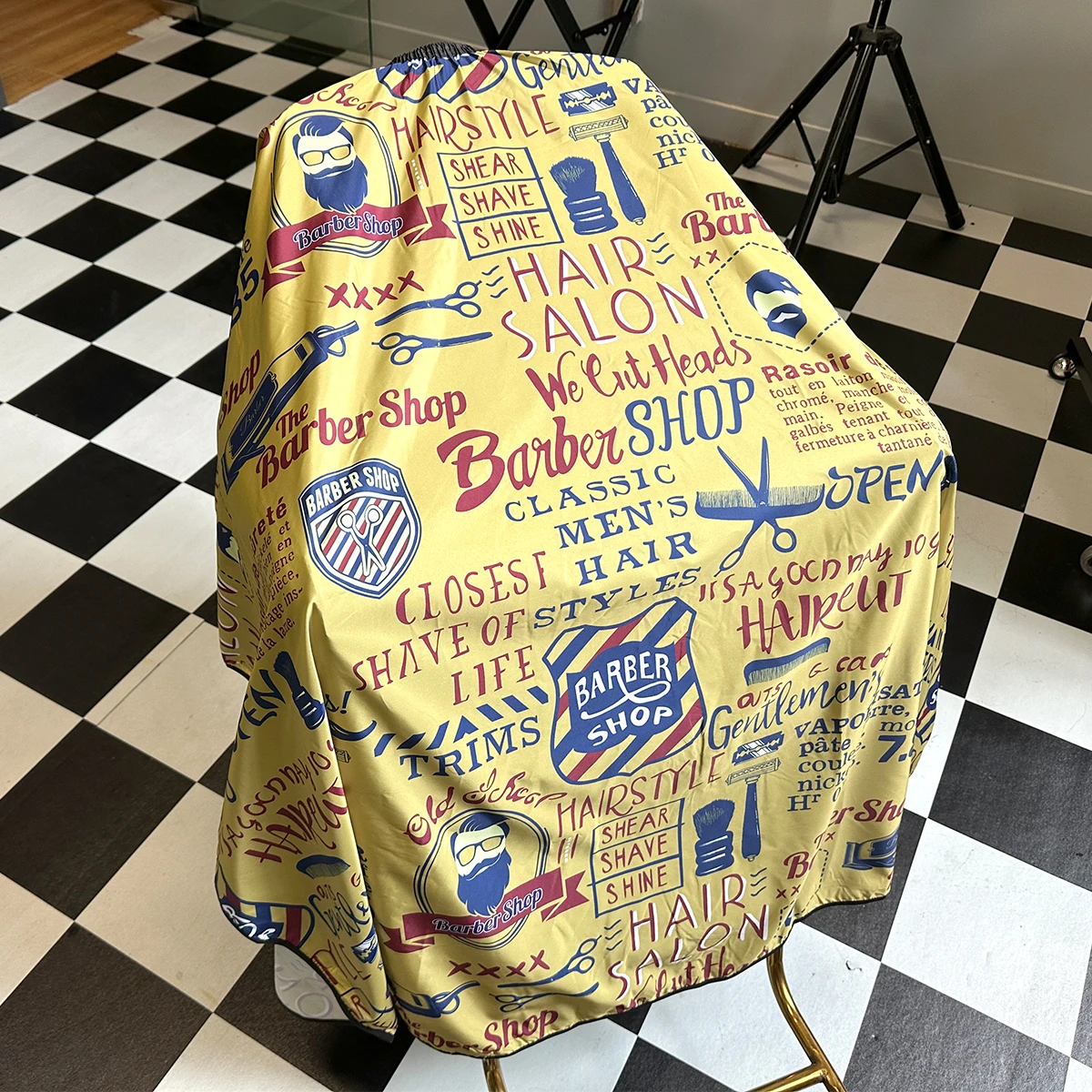 Salon Styling Barber Haircut Cloth Waterproof Hairdresser Apron Pattern Gown Dyeing Haircutting Soft Capes Hairdressing Styling