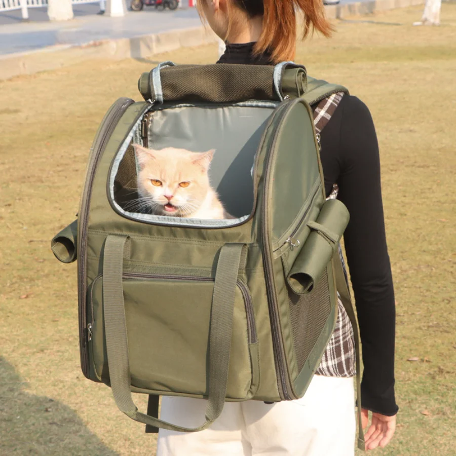 

Foldable Portable Cat Carry Bag Large Space Mesh Transporter Breathable Carrying Cats Backpack Outdoor Mochila Gato Pet Carrier