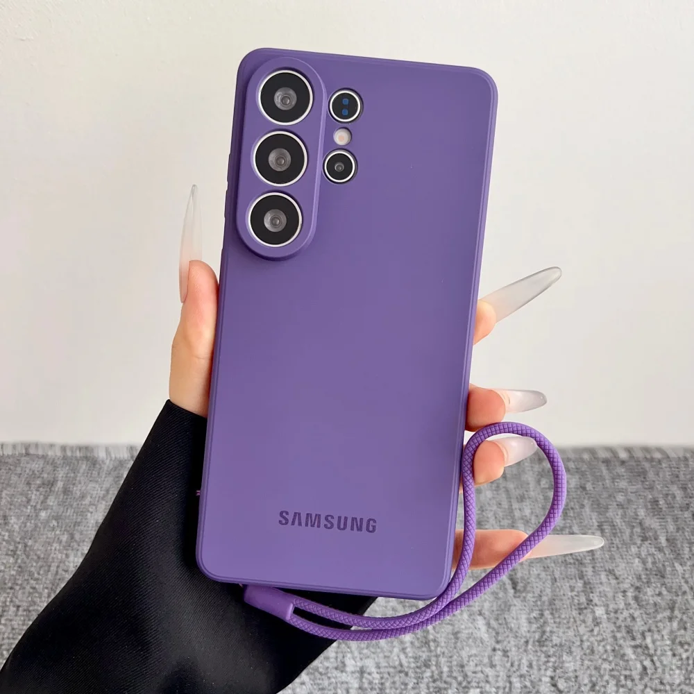 Liquid Silicone Lanyard Case with Camera Protector by Samsung