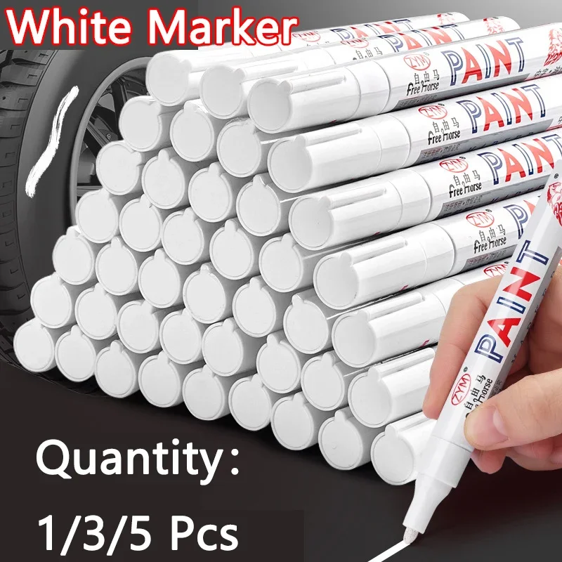 White Marker Pens set 2.0mm Oily Waterproof White Gel Pen DIY Graffiti Sketching Marker Stationery Writing School Supplies brush album metallic art marker pens set color black paper model graffiti pen scrapbooking diy photo markers school stationery cheap