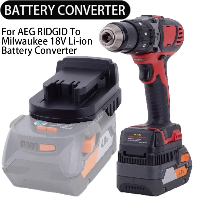 Adapter for AEG RIDGID 18V to Milwaukee/Makita 18/20V Li-ion Battery Converter Portable Battery Adapter Power Tool Accessories