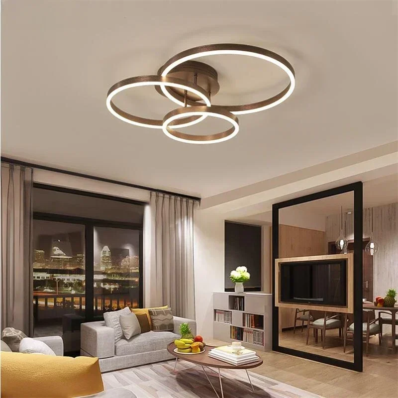 Nordic Creative Round Ceiling Pendant Chandeliers Bedroom Living Room Lamps Coffee Lustre Home Appliance Decoration Lights