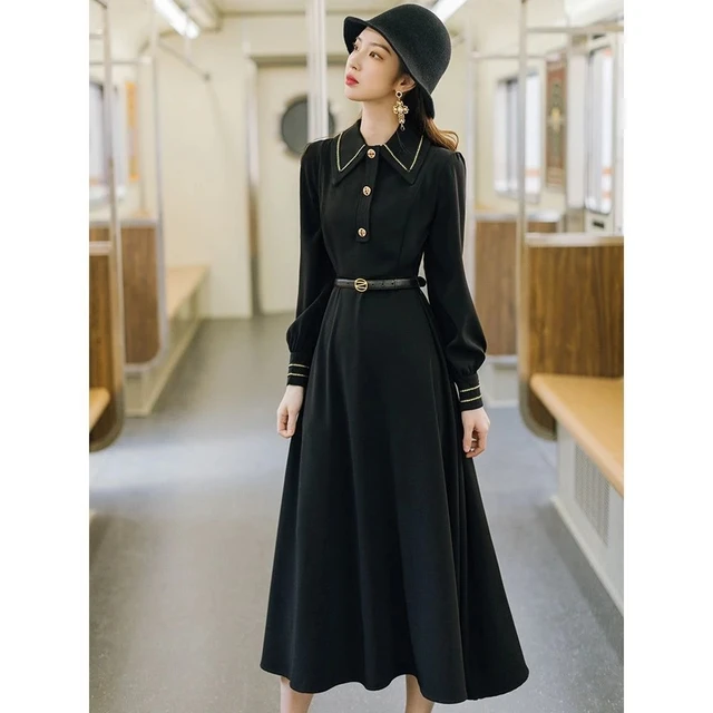 Audrey Hepburn Infinity Dress Turtleneck Empire Waist Dress Black Velvet  Dress 1960's Dress Rayon Velvet Metal Zipper Sleeveless size Small