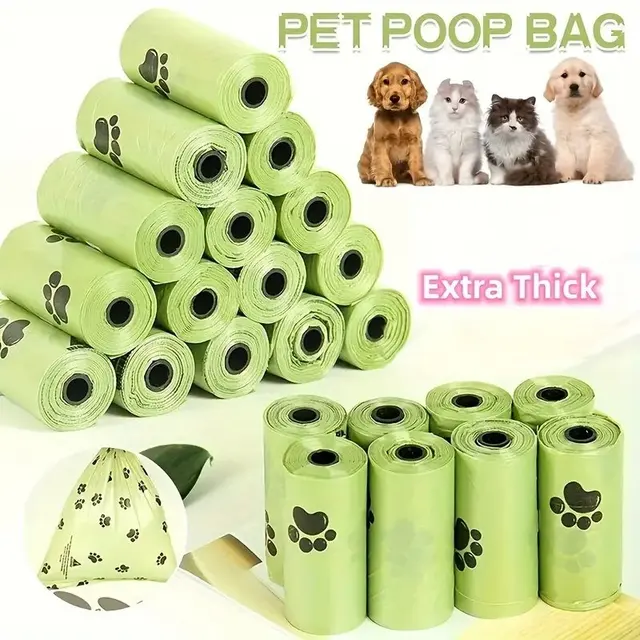 240pcs/16Rolls Thick Dog Poop Bags, Leak Proof Pet Waste Bag For Dog Outdoor Walking 3