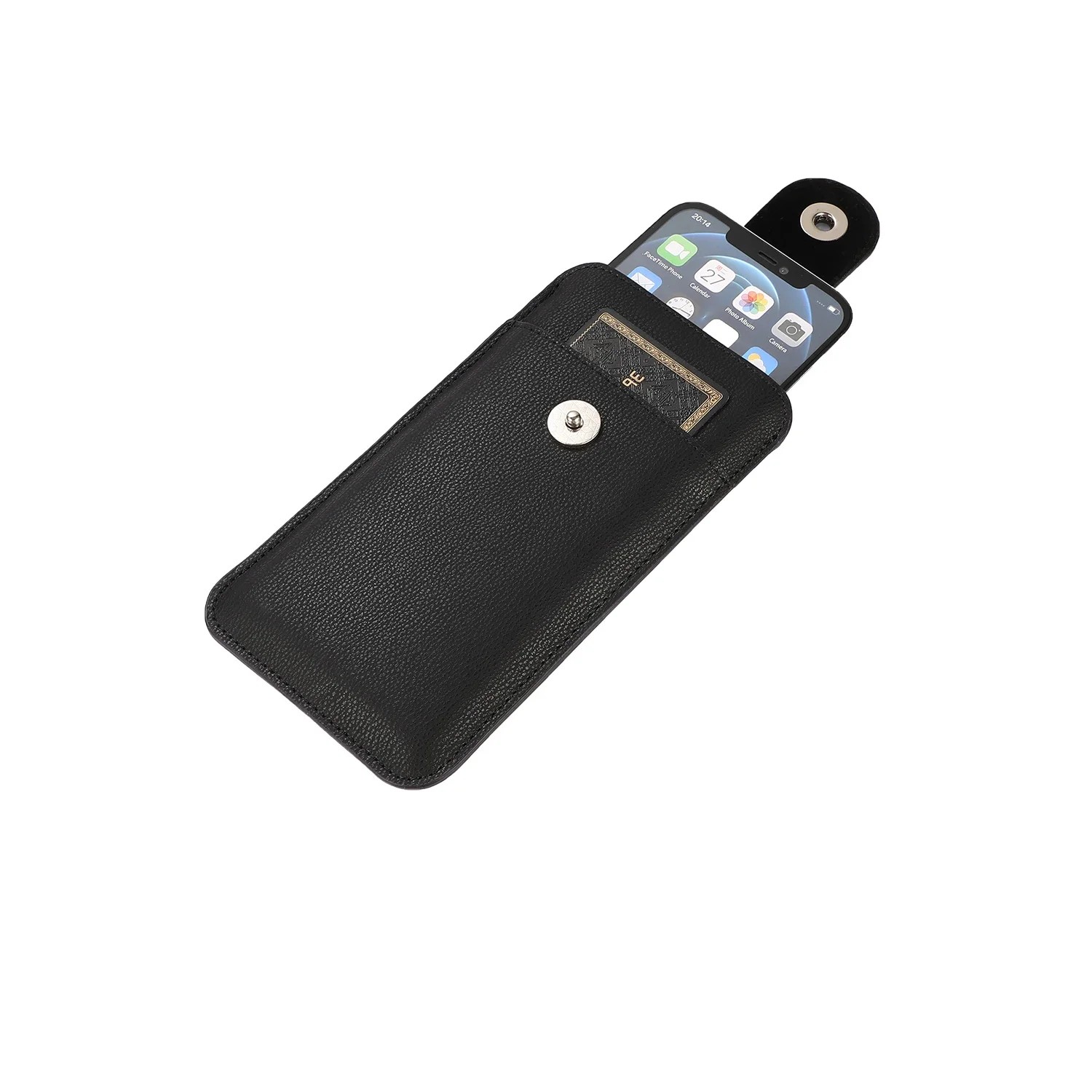 Premium PU Leather Phone Pouch with Belt Clip and Keychain