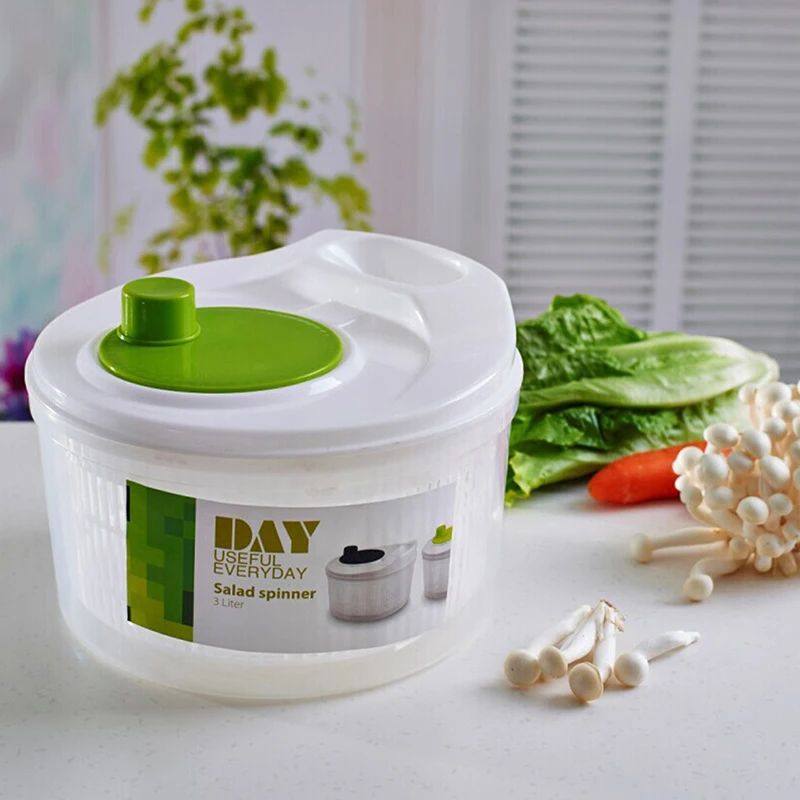 1Pc Salad Spinner for Leafy Vegetables, Lettuce Washer & Dryer, Kitchen Greens Drainer Strainer Crisper Tool