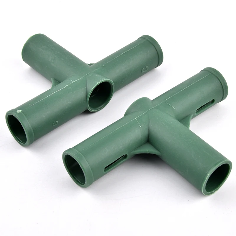 19mm Plastic Gardening Frame Edging Corner Connector Plant Flower Stand Joint DIY Garden Greenhouse Frame Support Rod Adapter Plant Support Connector