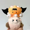 Halloween pumpkin 10cm 20cm cotton doll clothes funny pumpkin bib bread pants doll accessories 5