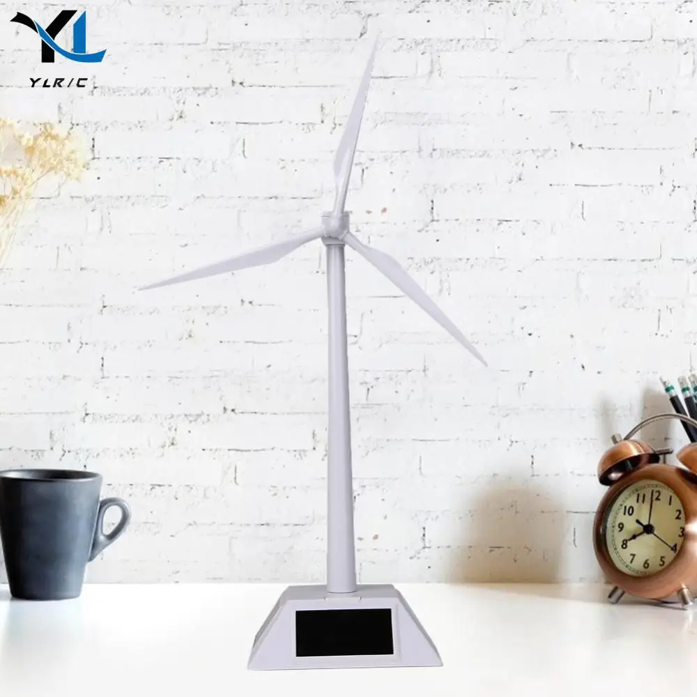Solar Powered Windmill Model Solar Wind Mill Toy Decorative DIY Windmill Toy Desktop Decoration for Kids Gift