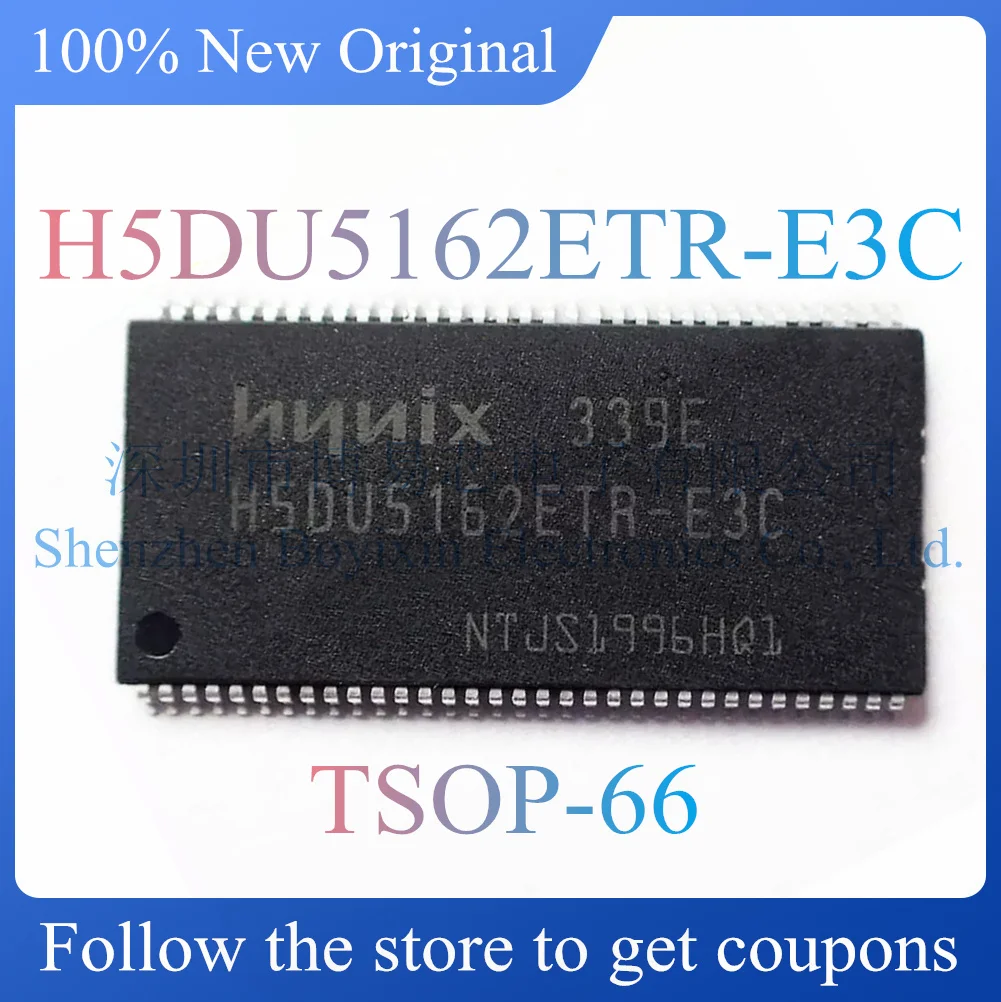 

NEW H5DU5162ETR-E3C.Original genuine DDR 64M routing memory chip. Package TSOP-66