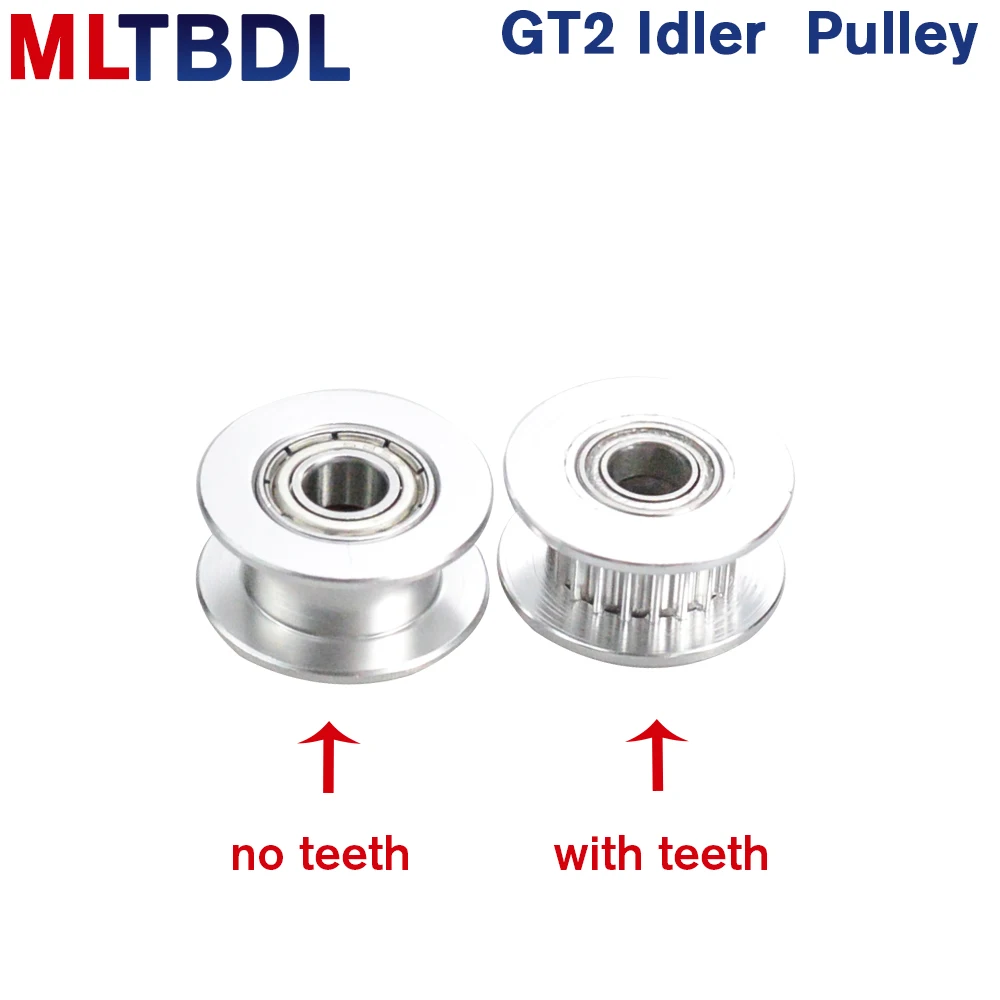 GT2 Idler Pulley 20Teeth 16tooth synchronous Wheel Bore3/4/5mm with Bearing 2GT Timing belt Width 6/10mm Parts For 3D Printers 3D Printer Accessories Timing Belt Pulley Fixed Pulley Timing Pulley Belt Pulley