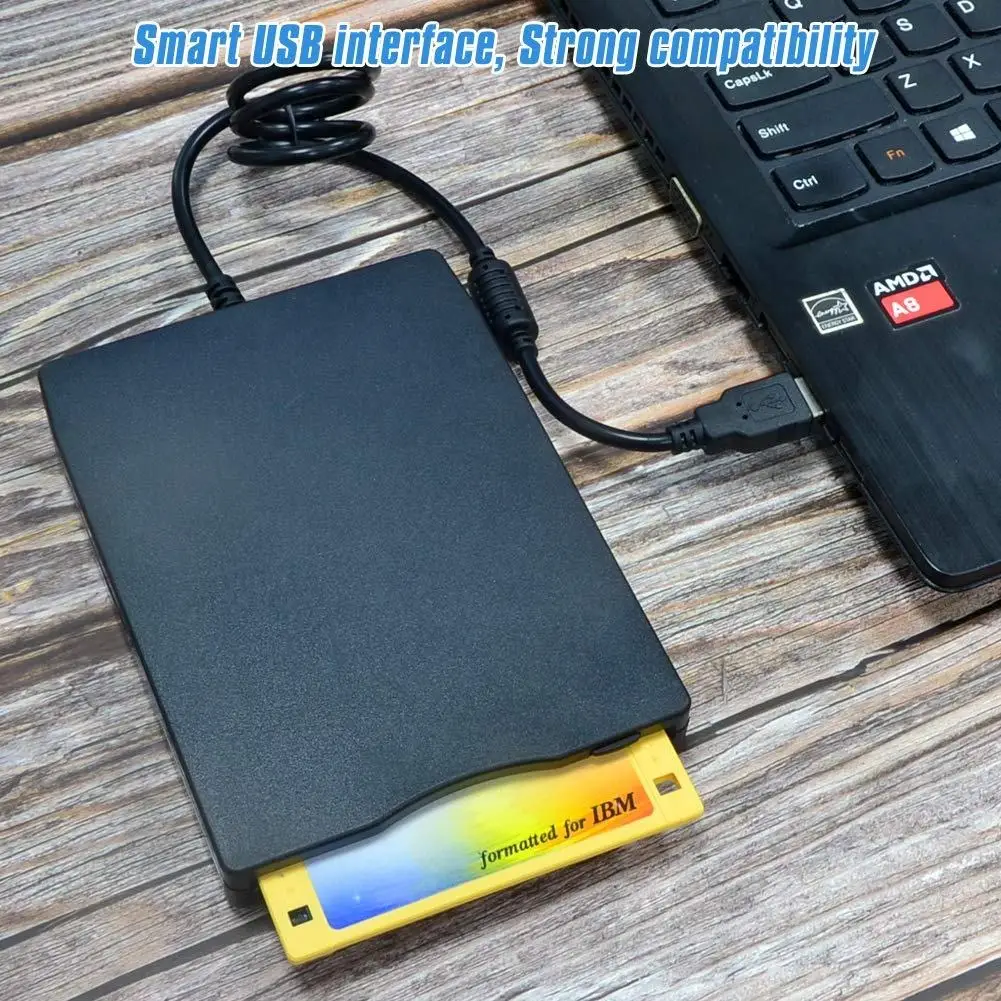 USB Floppy Disk Reader Drive 3.5 External Portable 1.44 MB FDD Diskette Drive for Windows 7 8 2000 XP Vista PC Laptop Desktop