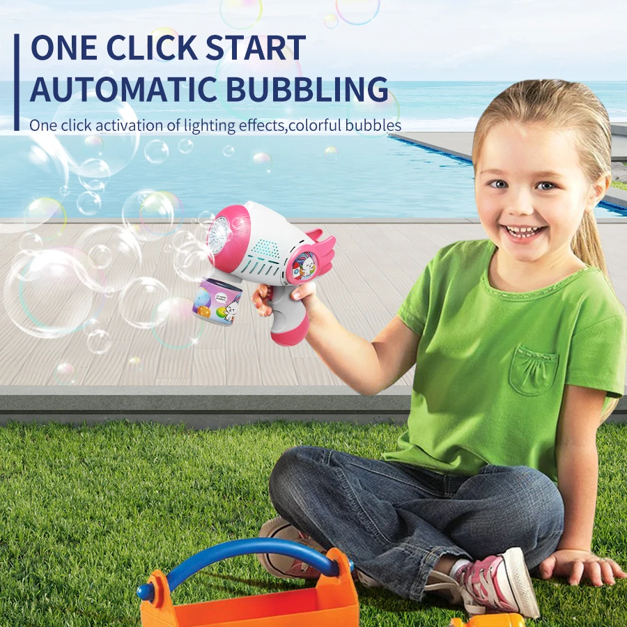 bubble gun cartoon shape fully automatic continuous foaming handheld electric