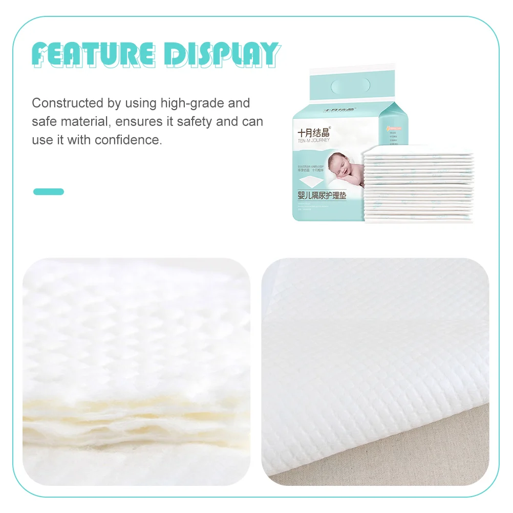 20Pcs Disposable Changing Pad Liners Absorbent Diaper Pads for Baby Newborn Non woven Fabric Waterproof Breathable
