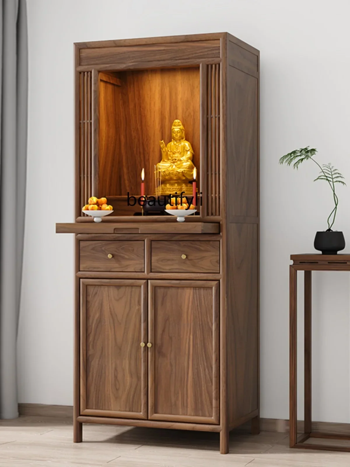 

Black Walnut Altar New Chinese Buddha Shrine Clothes Closet Altar Incense Desk Household Shrine