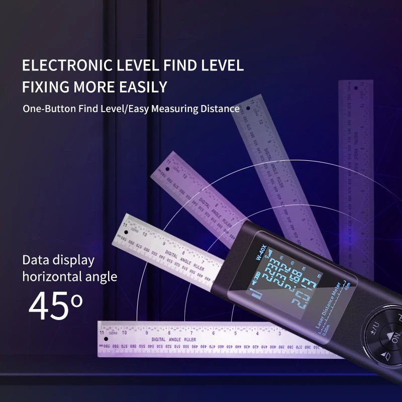 

High Precision Digital Laser Distance Meter Rangefinder Laser Handheld Tape Measure Angle Measure Level Laser Range Finder