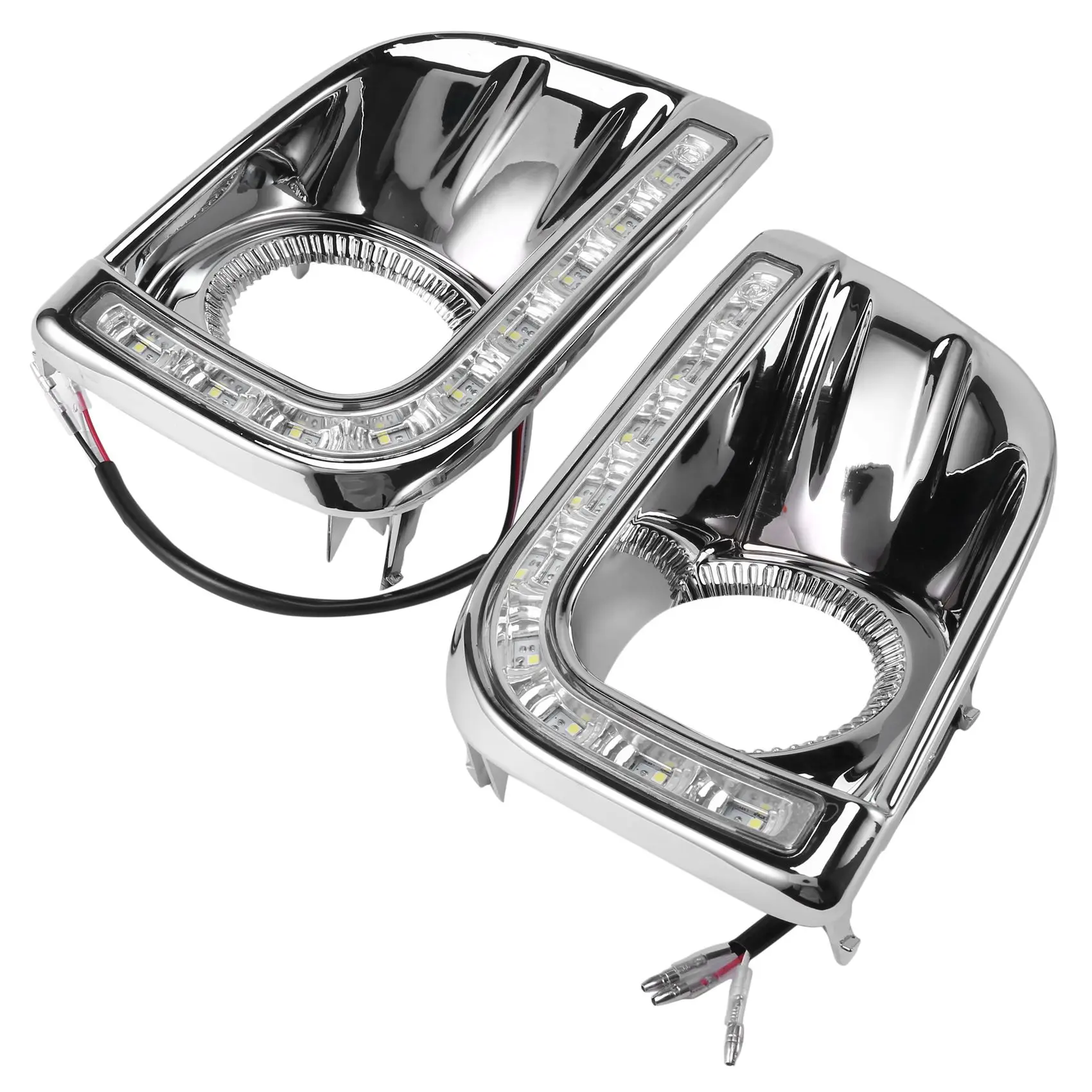 

For Prado 150 Fj150 Lc150 2010-2013 Land Cruiser Led Daytime Running Lights Drl Fog Lamp Cover Driving Lights(Monochrome)
