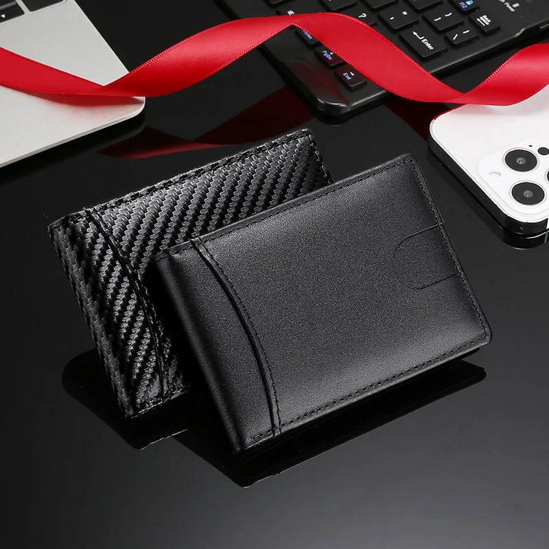Slim Wallet for Men Gifts Passport 12 Card Holder Money Clip Minimalist RFID Bifold Leather Slots Front Pocket Small Thin Gift